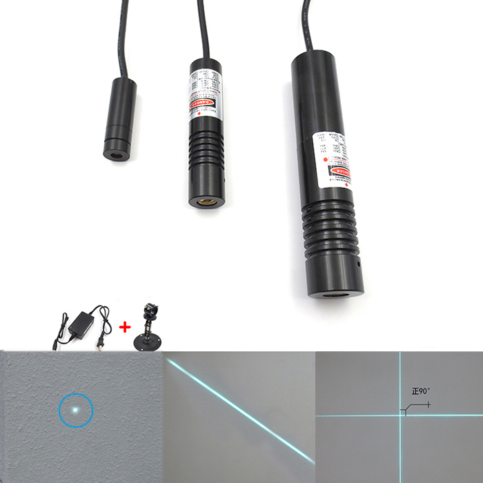 488nm 1mW Blue 레이저 다이오드 모듈 Dot/Line/Crosshair Laser